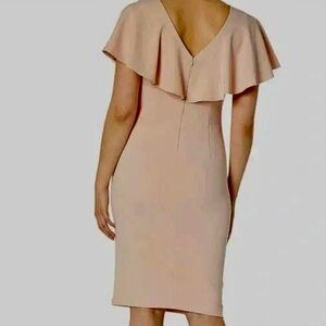 Calvin Klein Blush Flutter Sleeve Midi Dress